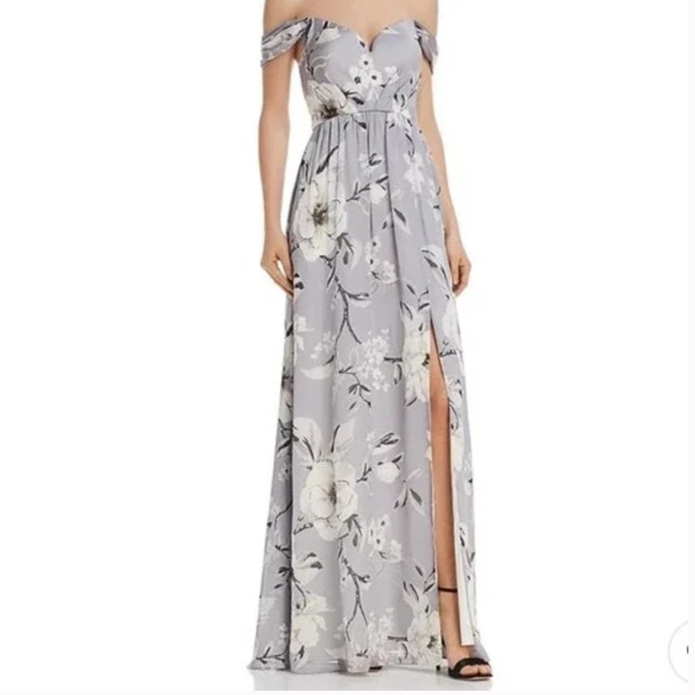 Bariano floral gown